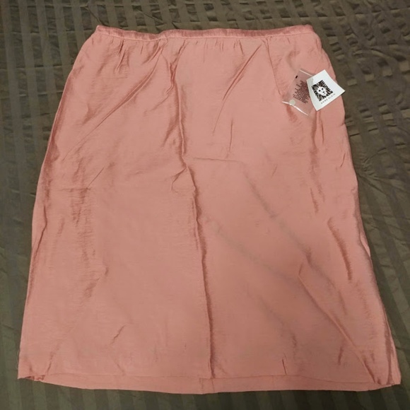 NWT Anne Klein Women's Washed Duppioni Skirt - Picture 2 of 6